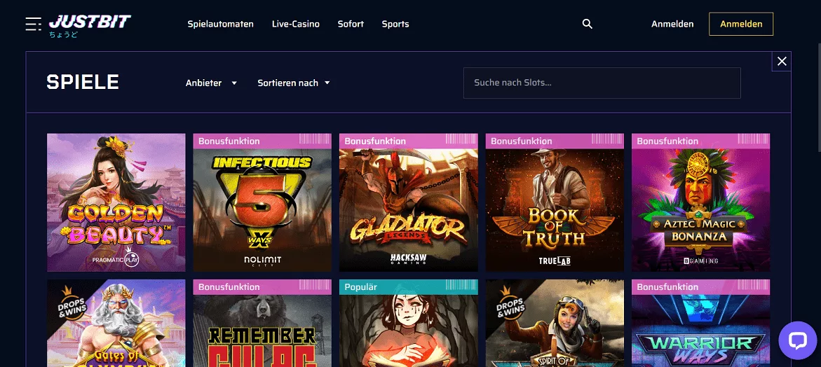 justbit casino speile